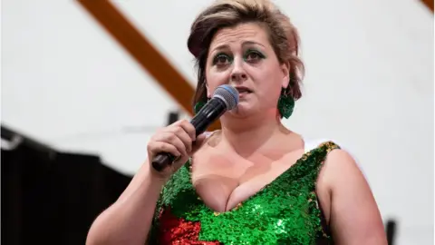 Getty Images Kiri Pritchard-McLean performing stand-up