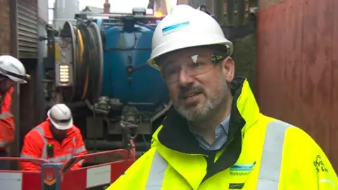 Miles Cameron at a Yorkshire Water work site