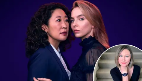 Catherine Grieves and the cast of Killing Eve