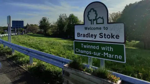 BBC Bradley Stoke road sign