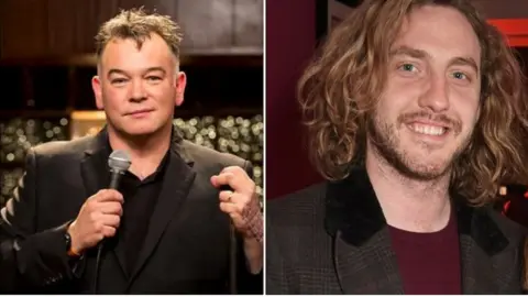 Getty Images and BBC Left, Stewart Lee and Seann Walsh