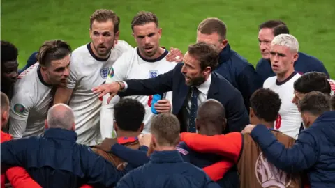 Getty Images Gareth Southgate at the Euro 2020 semi final