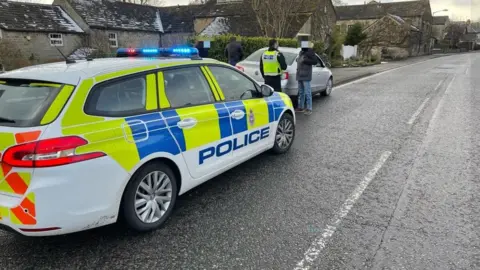 Derbyshire Police Covid breachers in Baslow, Derbyshire