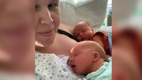 Leanne Stokes Leanne and the twins