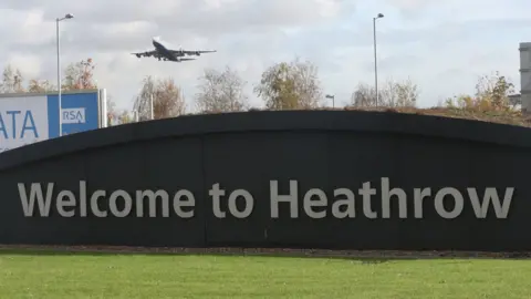 PA Media Heathrow Airport sign