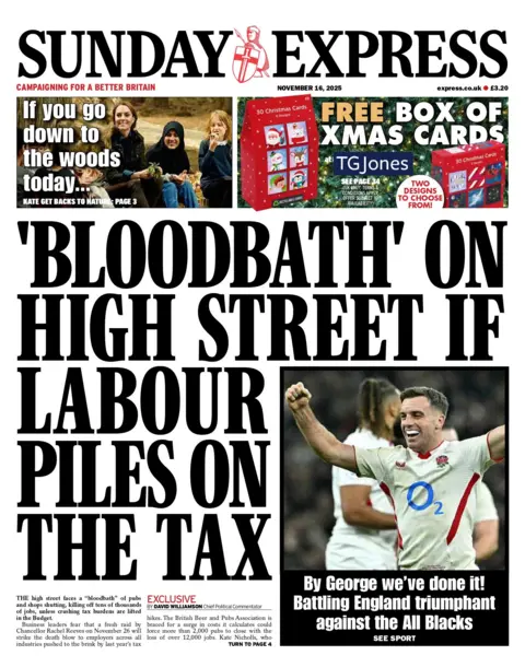 Sunday Express front page