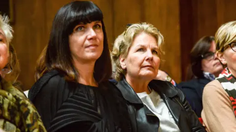 Getty Images Catherine Mayer (left) and Sandi Toksvig at the Women's Equality Party policy launch in 2015