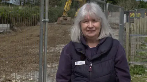 Beverly Dobson, St Francis dog home centre manger standing outside the site where the charity's new kennels will be built