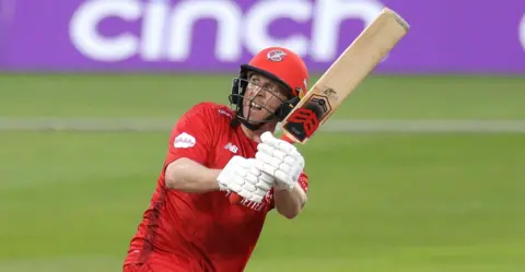 Luke Wells in action for Lancashire