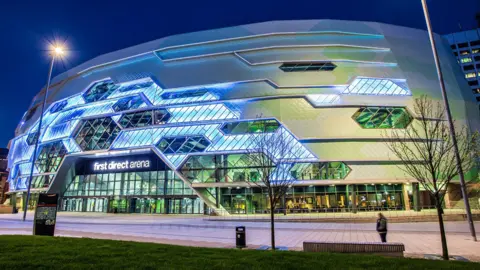 Hannah Webster Exterior shot of the First Direct Arena in Leeds