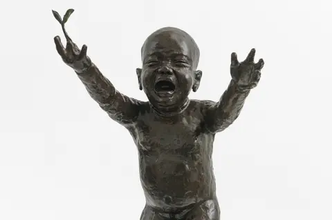 Steve Russell Studios My Planet My Child II, 2023, bronze by Peter Oloya