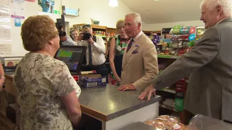 HRH The Prince of Wales at shop