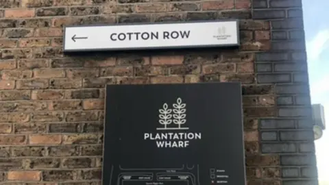 BBC Sign pointing to Cotton Row