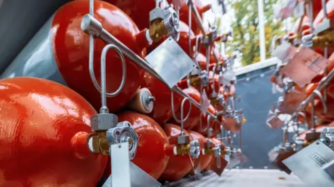 Getty Images Gas cylinders