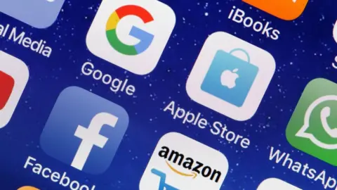 Chesnot/Getty Images Google Apple Facebook and Amazon logo