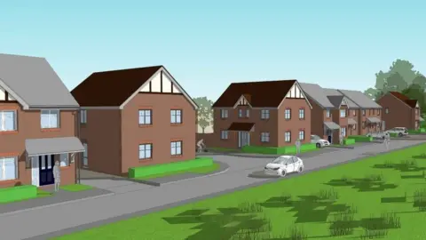 Bellway Homes A graphic depicting the houses as they will look