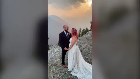 Canadian newlyweds were taking their wedding photographs when the gondola failed.