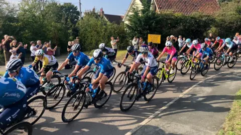 iStock Women's Tour on Old Barrack Road, Woodbridge