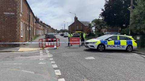 BBC The scene in Chinnor Road, Thame