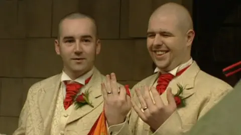 Henry and Chris Flanagan-Kane were the second couple in the UK to enter a civil partnership in 2005