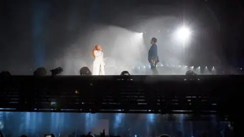 Getty Images Beyonce and Jay-Z in Cardiff