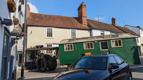 Jordan Bright Steam engine crashed into a house