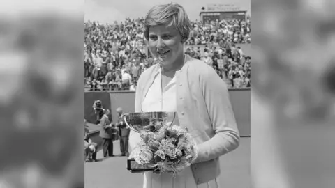 Universal/Corbis/VCG via Getty Images Christine Truman after her victory at the 1959 French Internationals