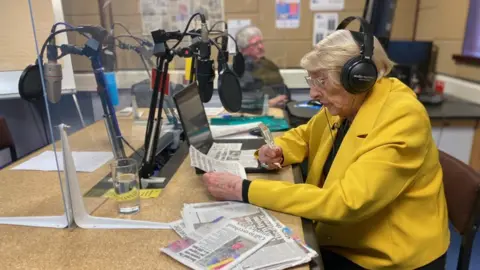 BBC Joy Killip reads the news at 100