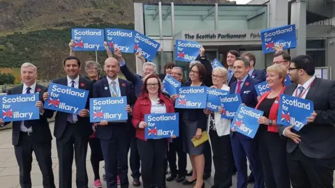 Scottish Labour Kezia Dugdale Hillary photocall