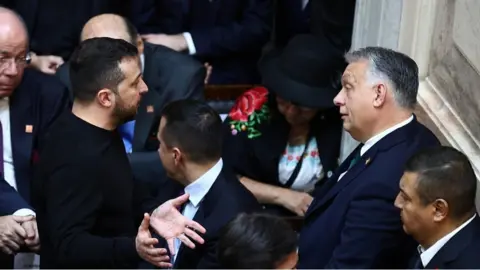 Zelensky speaking with Orban