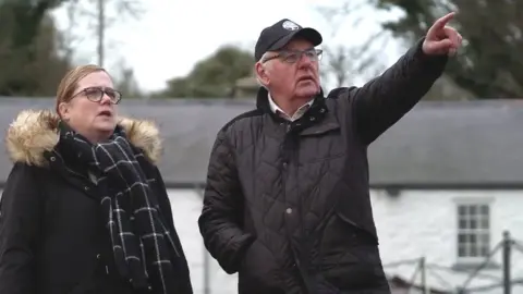 Lorraine Thomas and Noel Williams talking about their year, at Red Wharf Bay, Anglesey