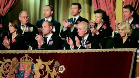 PA Media Senior members of the Royal Family at the Festival of Remembrance