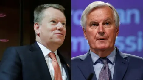 Reuters David Frost and Michel Barnier