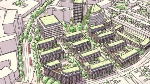 Swindon Borough Council Artist's impression of how the town centre of Swindon could be changed