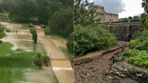 NT Flooding and the damage to paths at Lyme Park