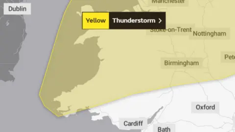 Met Office Yellow weather warning for Wales