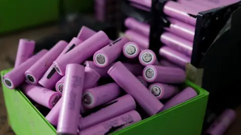 Reuters Lithium-ion cells from old laptop battery packs