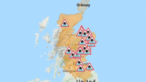 Sepa Flood warnings