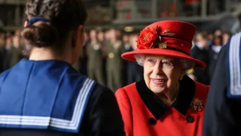 PA Media Queen Elizabeth II during a visit to HMS Queen Elizabeth at HM Naval Base, Portsmouth, May 22nd 2021