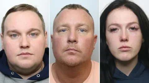 West Yorkshire Police (L-r) Darren Hunter, Liam Harrington, Megan Budden