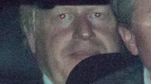 PA Boris Johnson leaving Chequers on Friday evening