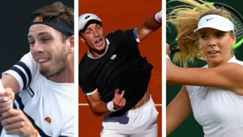 Cameron Norrie, Liam Broady and Katie Boulter