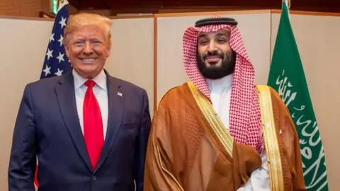 Anadolu Agency Crown Prince Mohammed Bin Salman meets Trump