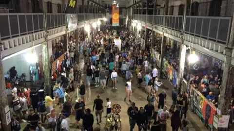 Art All Night A picture of the event before the shooting, on the organiser's Facebook page