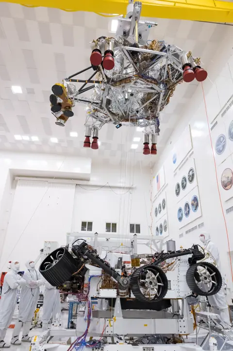 NASA/JPL-CALTECH Rover and skycrane