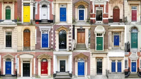 Getty Images Thirty-two colourful front doors