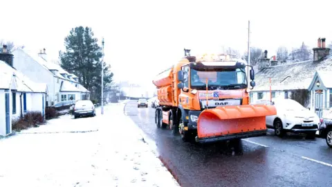 BBC Snow plough in Biggar