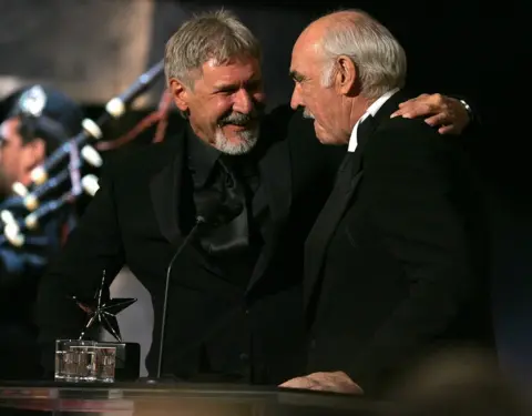 Getty Images Harrison Ford and Sean Connery AFI