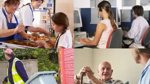 Getty Images Council workers have had their pay cap lifted