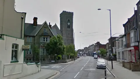 Google The child, a pedestrian, was hit on Northdown Road, near Arthur Road, Cliftonville